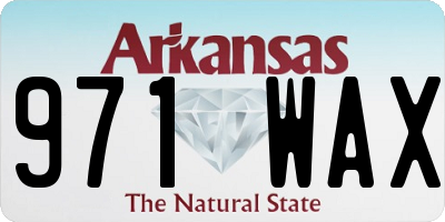 AR license plate 971WAX
