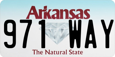 AR license plate 971WAY