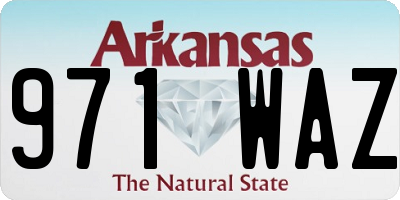 AR license plate 971WAZ