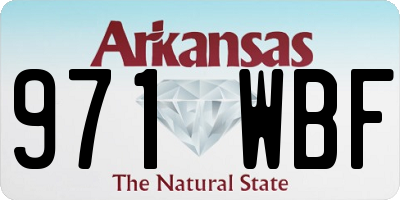 AR license plate 971WBF
