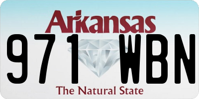 AR license plate 971WBN