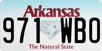 AR license plate 971WBO