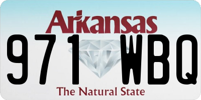 AR license plate 971WBQ