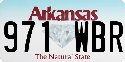 AR license plate 971WBR