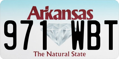 AR license plate 971WBT