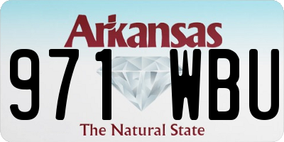 AR license plate 971WBU