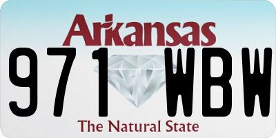 AR license plate 971WBW
