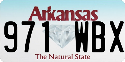 AR license plate 971WBX