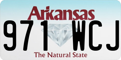 AR license plate 971WCJ