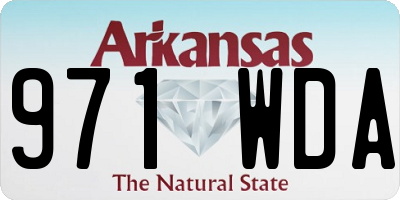 AR license plate 971WDA