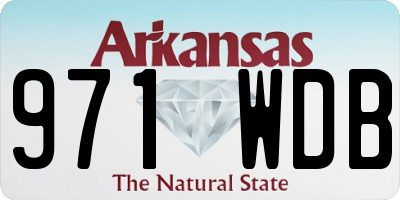 AR license plate 971WDB