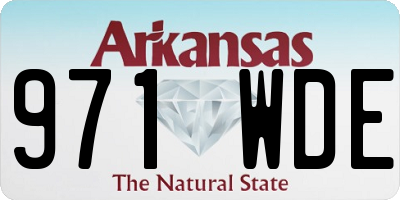AR license plate 971WDE