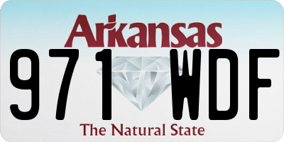 AR license plate 971WDF