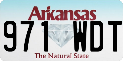 AR license plate 971WDT