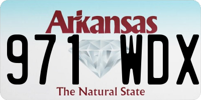 AR license plate 971WDX