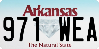 AR license plate 971WEA
