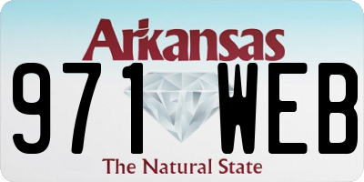 AR license plate 971WEB