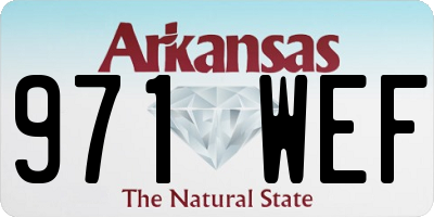 AR license plate 971WEF