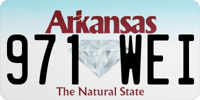 AR license plate 971WEI