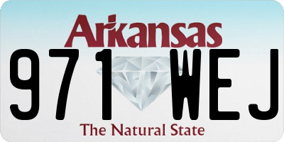 AR license plate 971WEJ