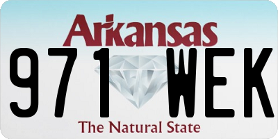 AR license plate 971WEK