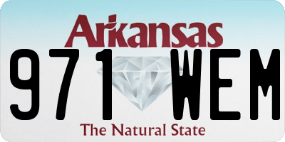 AR license plate 971WEM