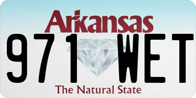 AR license plate 971WET