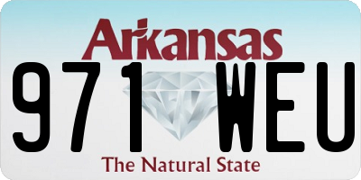 AR license plate 971WEU