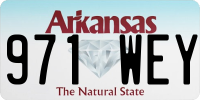 AR license plate 971WEY