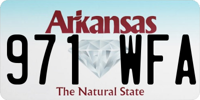 AR license plate 971WFA