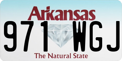 AR license plate 971WGJ