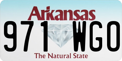 AR license plate 971WGO