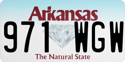 AR license plate 971WGW