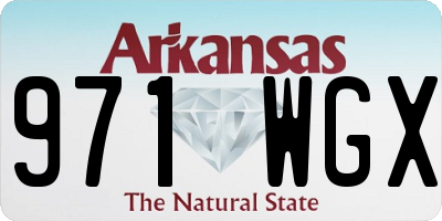 AR license plate 971WGX