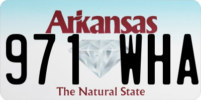 AR license plate 971WHA