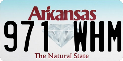AR license plate 971WHM