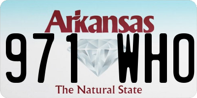 AR license plate 971WHO