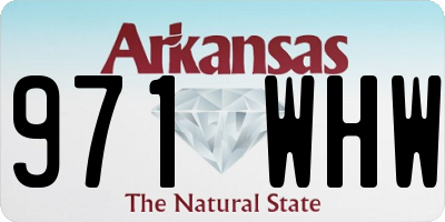 AR license plate 971WHW