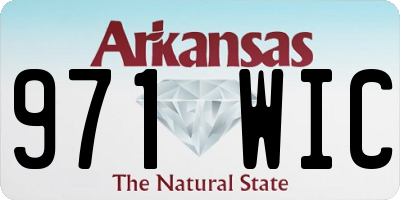 AR license plate 971WIC
