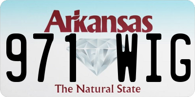 AR license plate 971WIG