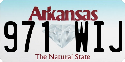 AR license plate 971WIJ