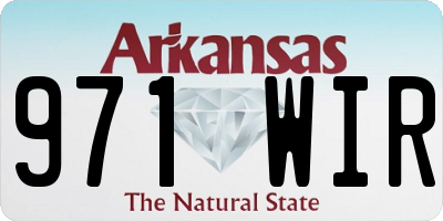 AR license plate 971WIR
