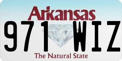 AR license plate 971WIZ
