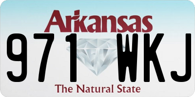 AR license plate 971WKJ