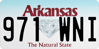 AR license plate 971WNI