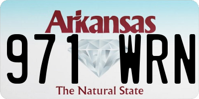 AR license plate 971WRN