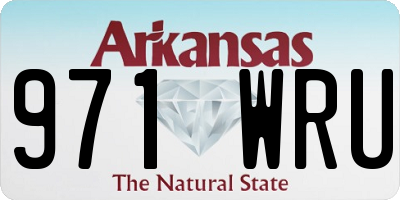 AR license plate 971WRU