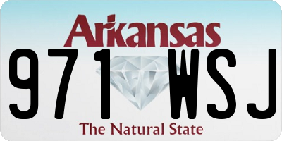AR license plate 971WSJ