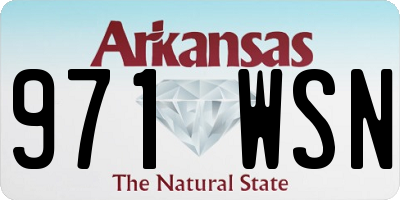 AR license plate 971WSN