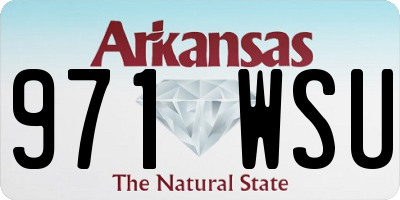AR license plate 971WSU